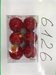 шар красный 6см