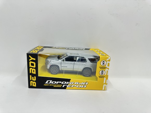 Машинка инерционная (металл.) "BeBoy", резиновые покрышки, двери открываются, машинка: 12*5.2*3.2 см