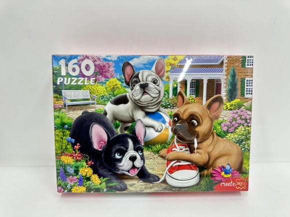 ПАЗЛЫ 160 элементов. ТРИ БУЛЬДОГА (Арт.Ф160-3882)